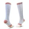 Zipper Compression Socks for Women and Men Over the Calf Knee High 15-20mmHg Open Toe Compression Stockings for Walking