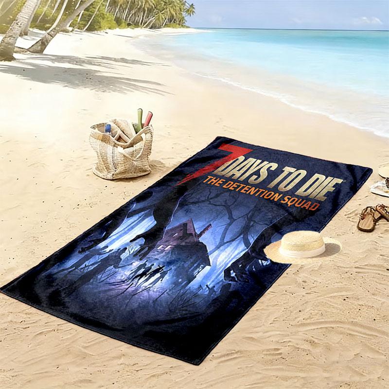 7 Days to Die Beach Towel, Large Soft Quick Dry Towel for Beach Camping Swimming