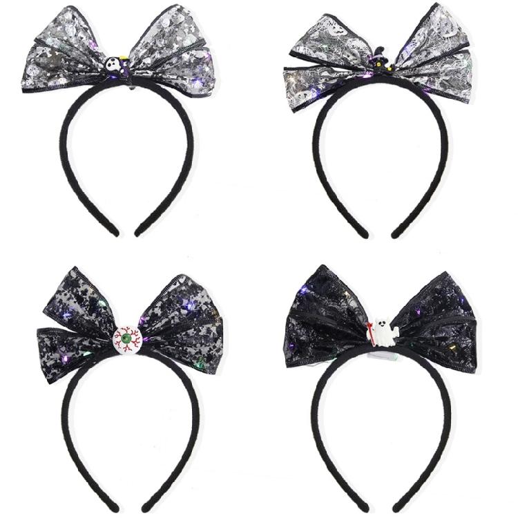 Teen Girl Photography Headbands Spooky Bowknot Shape Hairband Adult Headpiece Carnivals Party Role Play Costume Tool