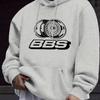 Men's Casual Hooded Sweatshirt Printed with BBS Wheel Logo Autumn and Winter Fashion Pullover Sweater Hoodie