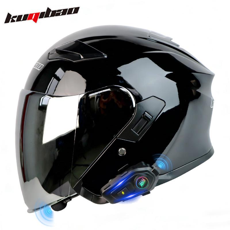 Cool Ride Lightweight Bluetooth Motorcycle Helmet with Dual Visor, 3C Certified, Long Battery Life, Comfortable Fit.
