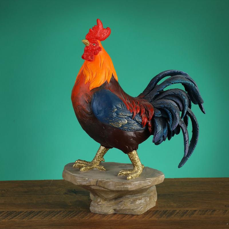 Copper Craft Office Decoration Good Luck Chicken Success Ornament