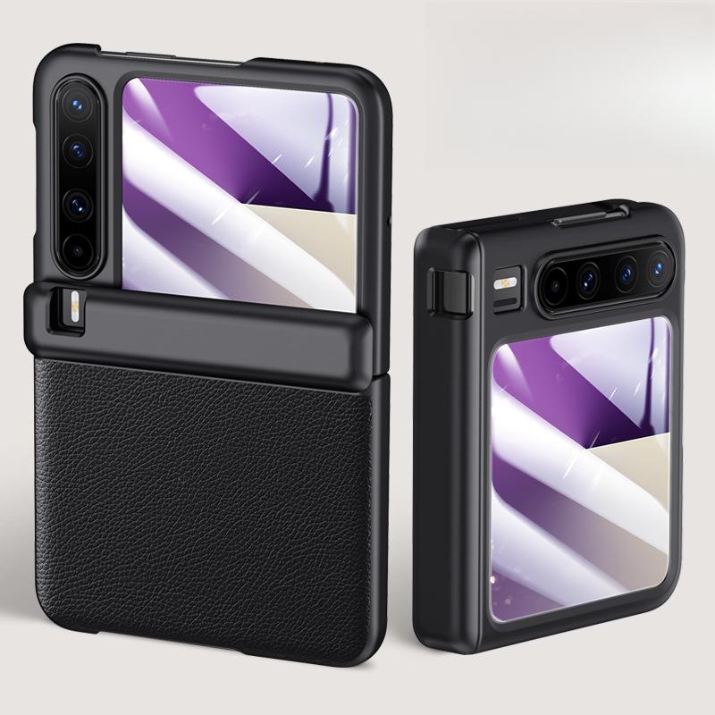 

Suitable for Huawei PuraX Mobile Phone Case Film Integrated Flip Center Shaft Anti-fall Folding Px Skin-feel Flip X Business Leather Case Huawei Pura X