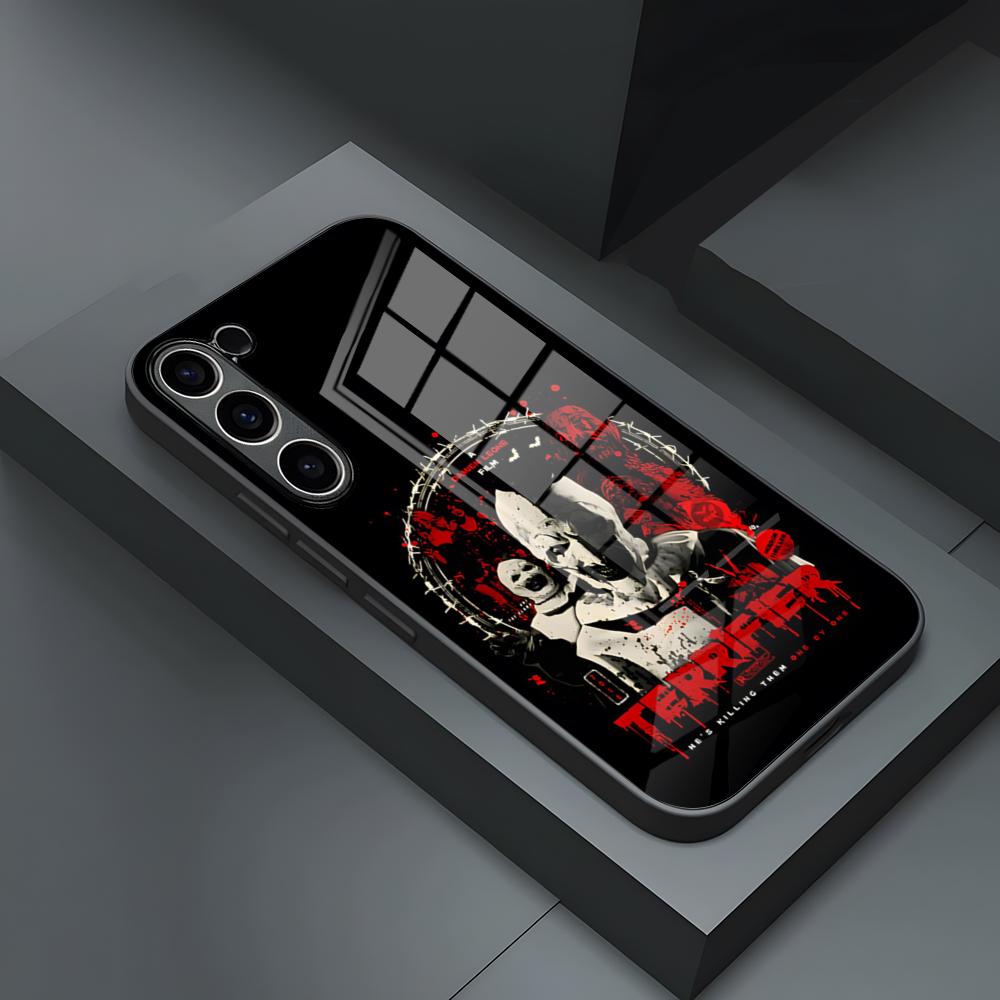 Horror Movie Terrifier Phone Case For S24 Ultra Samsung S23 Fe S22 S20 S21 Plus Galaxy A54 A34 A24 A53 Note 20 Glass Cover