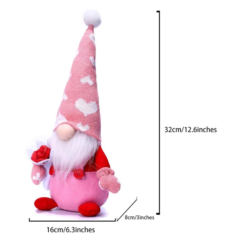 Guten-Herr. Und Frau. Skandinavischer Tomte Valentinstag Valentinstag Zwerge Dekoration Plüsch Wie abgebildet Stoff 2 Stück