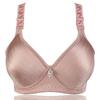 Sutiã push-up fino de algodão brilhante escovado, tamanho grande, sem anel de aço, sem costura, roupa íntima feminina