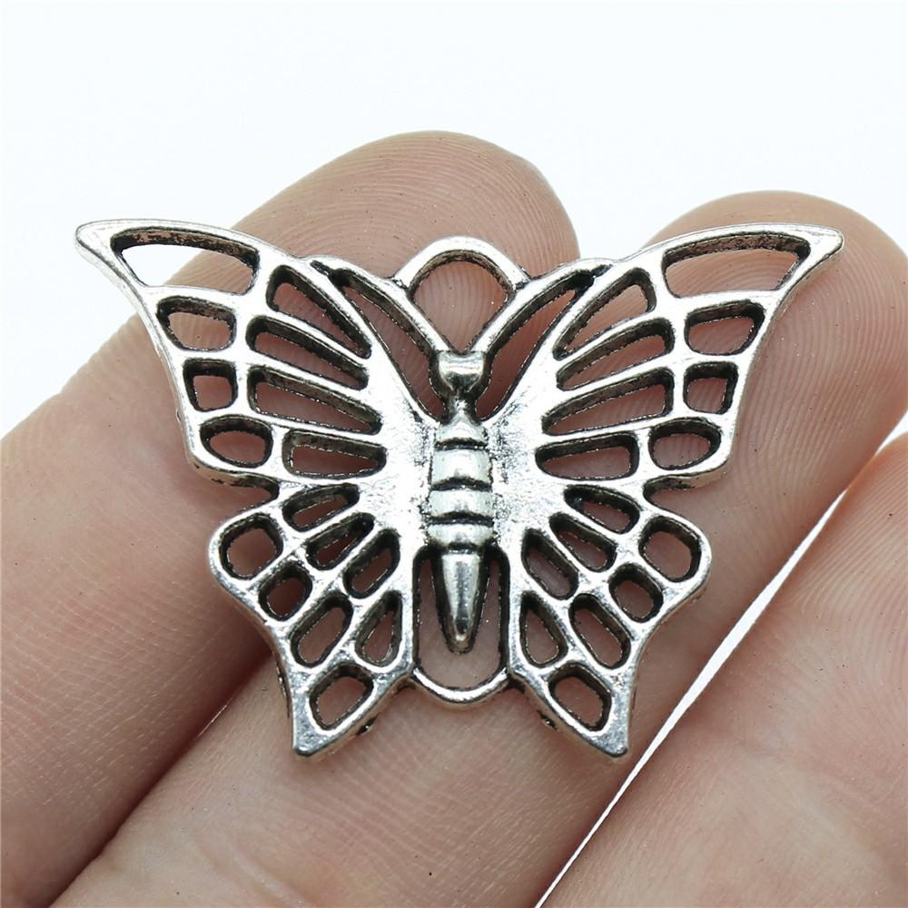 10pcs Charms Butterfly Antique Silver Color Butterfly Pendant Charms Butterfly Charms For Jewelry Making