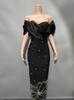 Elegant Rhinestone One-Shoulder Bandage Dress for Women - Exquisite High-End Formal Gown for Parties and Banquets