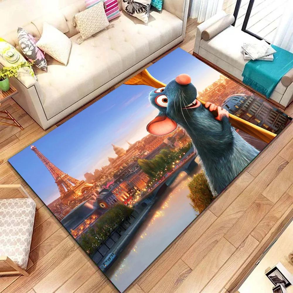 1pc  Disney Ratatouille Bathroom Absorbent Mats Anti-Slip Mats Home Decor Supplies Carpets Home Kitchen Floor Mats