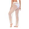 Beach Pants Sexy Hollow Out Polyester Crochet Net Women Cover Up Pants for Vacation