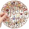 50PCS Transparent Plants Stickers Vintage PET Transparent Decorative Decals for DIY Scrapbooking Crafts Album Notebook Phone