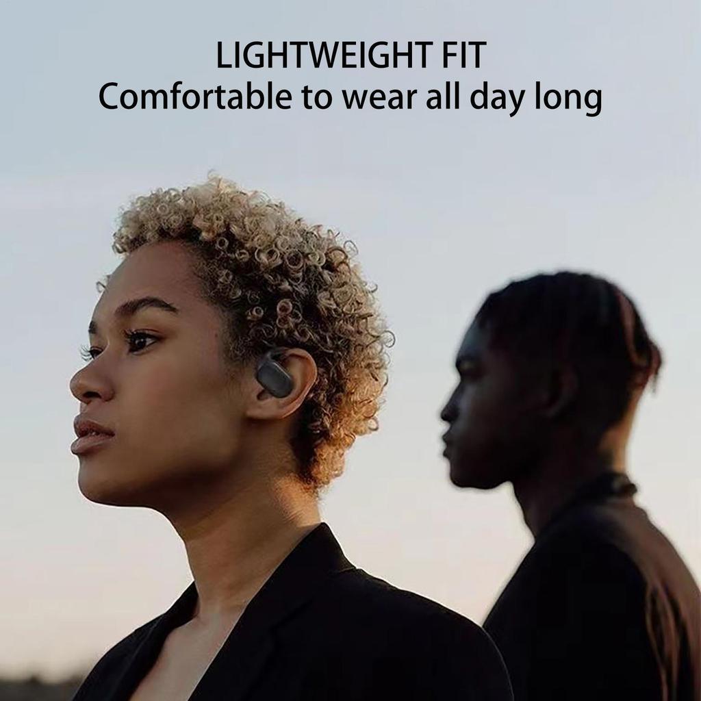 Open-Ear Headphone Wireless Open-Ear Earbud for Sports Long-Lasting Battery Earphone for Running Cycling Driving Business Trips