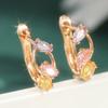 Multicolor Zircon Stone Hoop Earrings for Women with Elegant Design and Durable Metal Setting Suitable for Daily Wear and Special Occasions