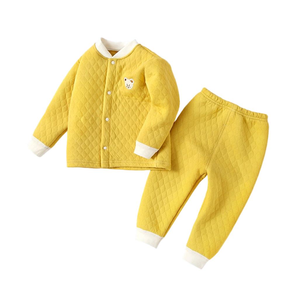 Children's  Fleece-Lined Thermal Underwear Set,  Seamless Clothes, Suitable For Medium And Large Children