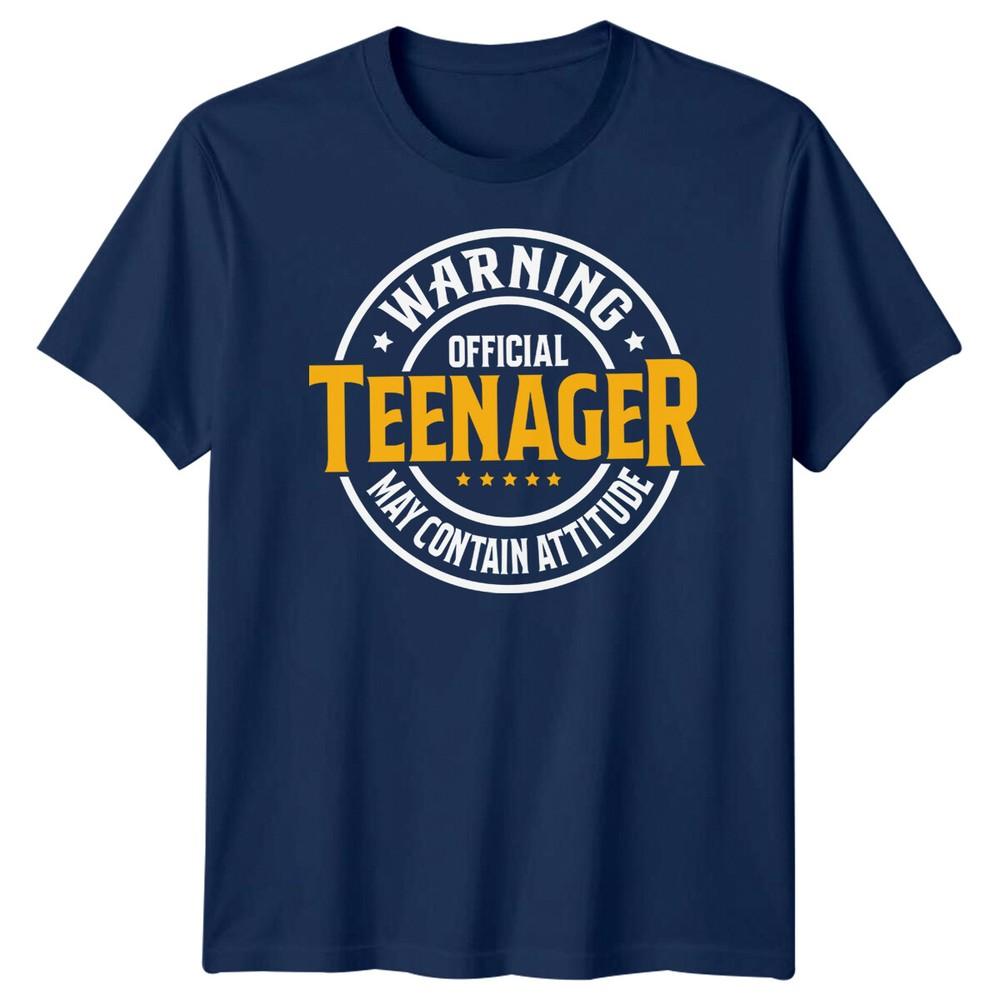 Official Teenager Warning May Contain Attitude Teen Unisex Graphic Tee Unisexs Top