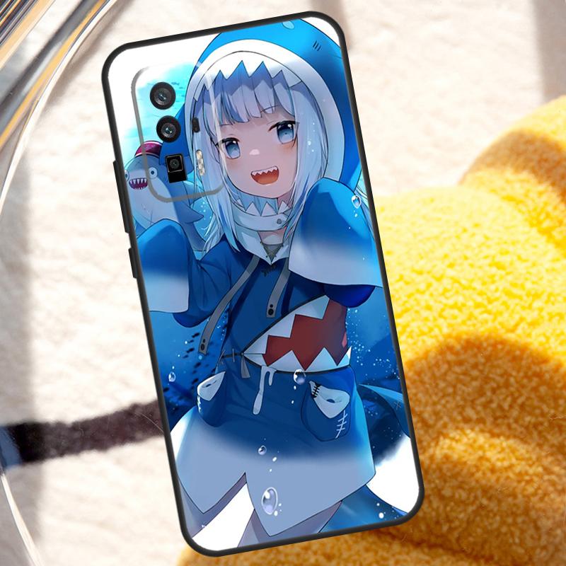 Gawr Gura Hololive Anime Case For POCO X6 Pro M6 X5 X3 M5s F3 F5 Xiaomi 14 Ultra 13 12 Lite 11T 12T 13T Pro Cover