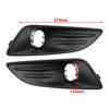 Car Front Bumper Fog Light Lamp Frame Cover Black + Chrome ABS Plastic For Ford Fiesta 2013 2014 2015 2016 2017 2018