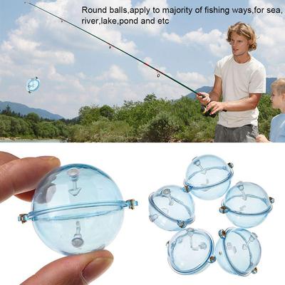 5 sztuk/zestaw spławik ABS plastikowe kulki kula wodna bańka pływa wędkarstwo morskie Outdoor Blue R25/32/40/47mm