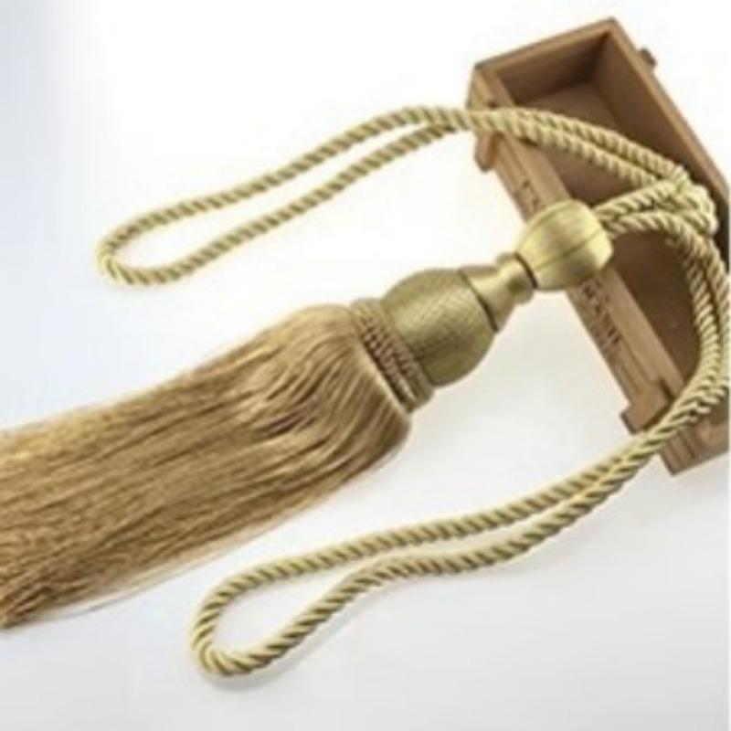 

Галстуки для штор Золотая проволока Теннисные шторы Подвесные шары Подвесные шары Веревка Галстук-кисточка Шары 1PC золотой