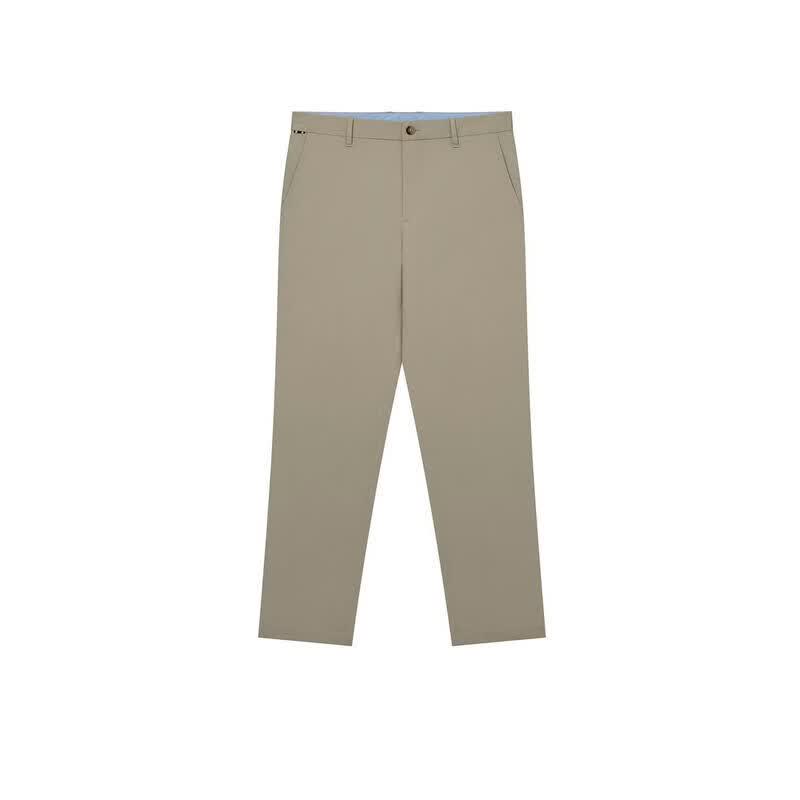 HAZZYS Men's Autumn Cotton-Blend Commuter Straight-Leg Trousers