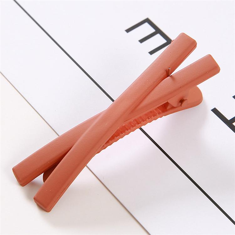 PL Water Drop Type Matte Texture Bb Clip Candy Color Cross Word Korean Girl Heart Hair Clip