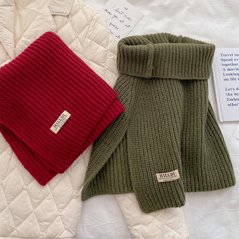 Mei New warm scarf in autumn and winter, female Korean version neck protection and cold scarf, decorative knitted shawl