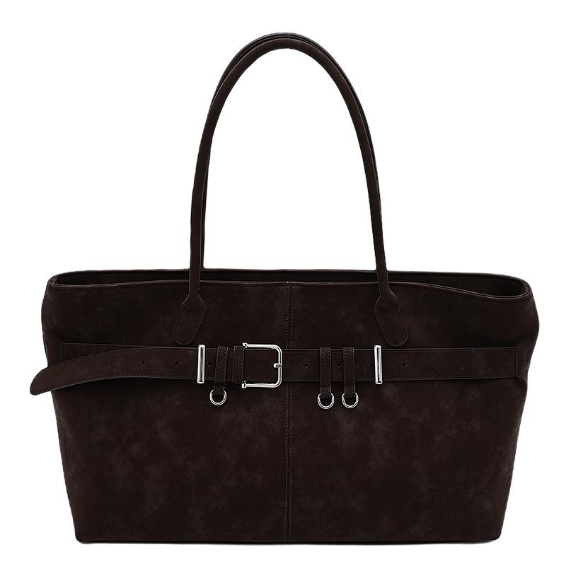 New Large Capacity Underarm Women's Bag, Fashionable Belt Buckle, Retro Shoulder Bag, Stylish Commuting Niche Handbag