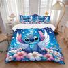 Stitch'S Magical Garden Print 3Pcs Bedding Setduvet Cover With 2 Bedropillowcase Home Birthday Gift