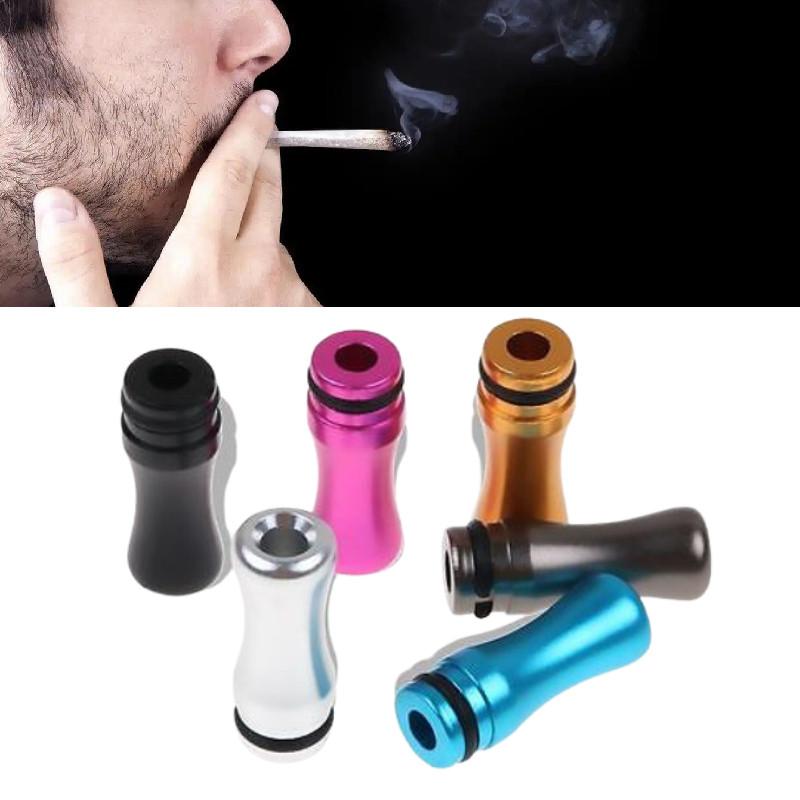 Color Drip 6 Tip Connector Mouthpiece Aluminum Cigarette Butt Filtering Tool