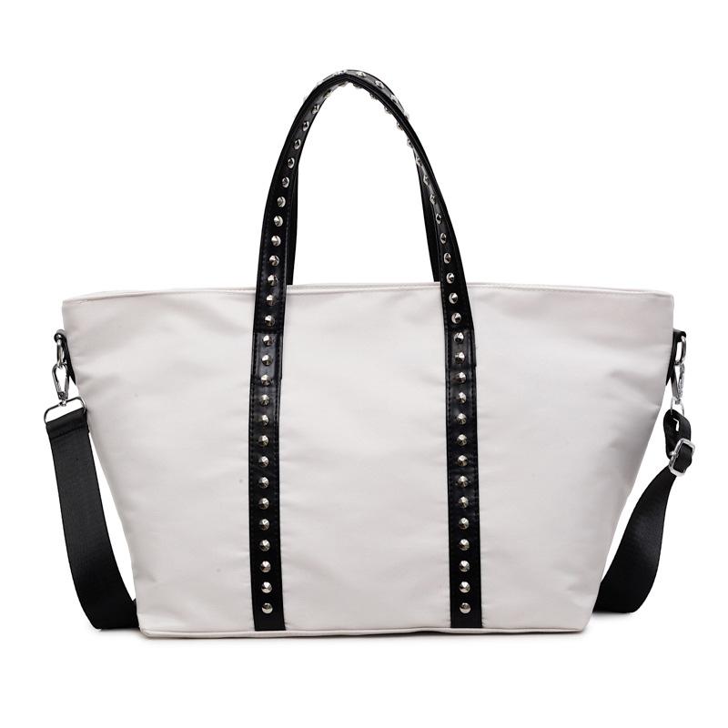 Fashi borchie borse da donna grande capacità nylon borse a spalla per viaggio femminile grandi tote per pendolari signore borsa borsa