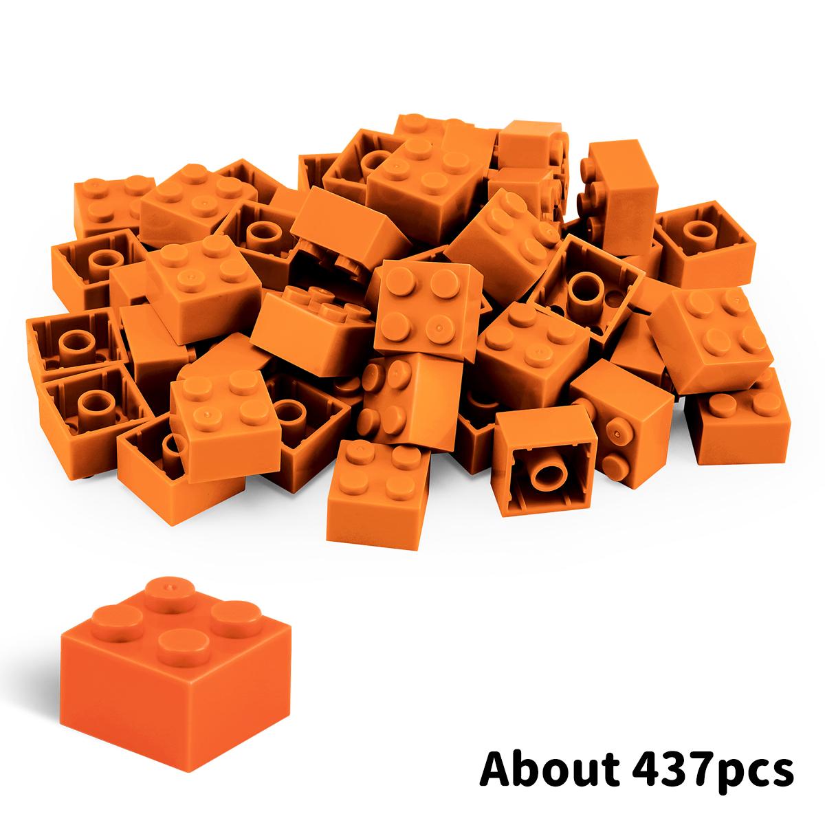 500g2x2 Beveled DlY Constructing Blocks Thick FiguresBricks Dots Educational Creative SizeCompatible With Playthings forChildren W10651WW-500g 2x2 Beveled