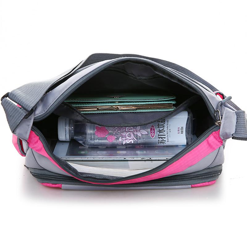 Naylon Su Geçirmez Unisex Omuz Çantası Spor Çantası Çapraz Askılı Çanta 32*10*22cm