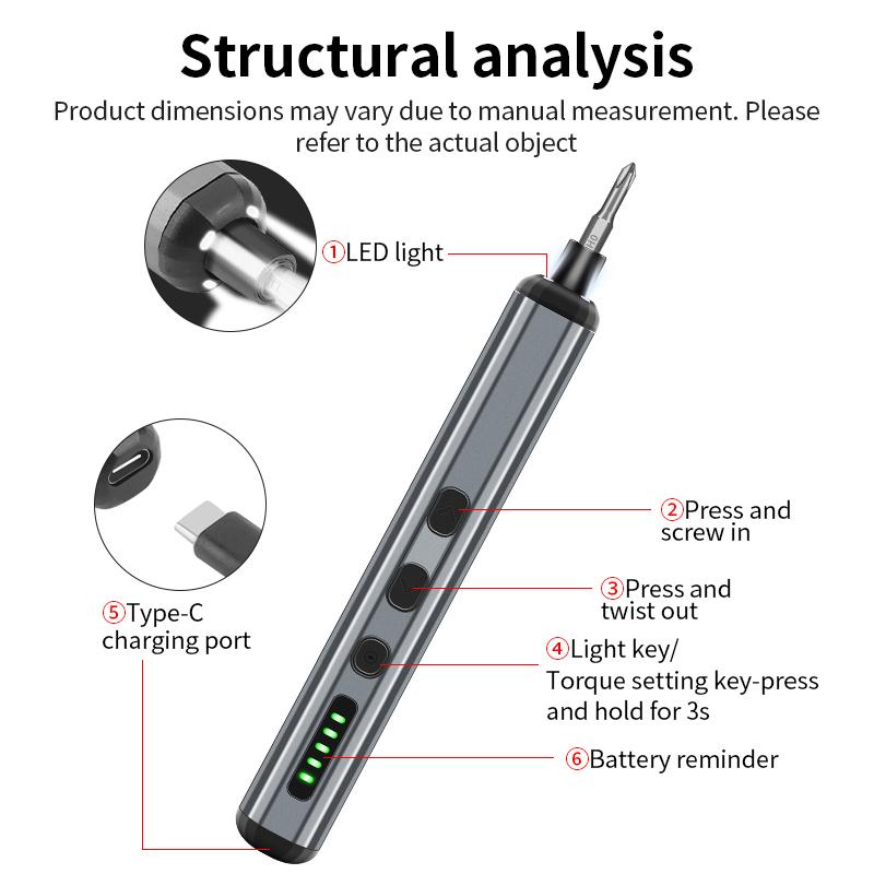 LUXIANZI 68 in 1 Cordless Electric Screwdriver Set For iPhone Glasses Watch PC Repair Power Tool Magnetic Screw Driver Bits