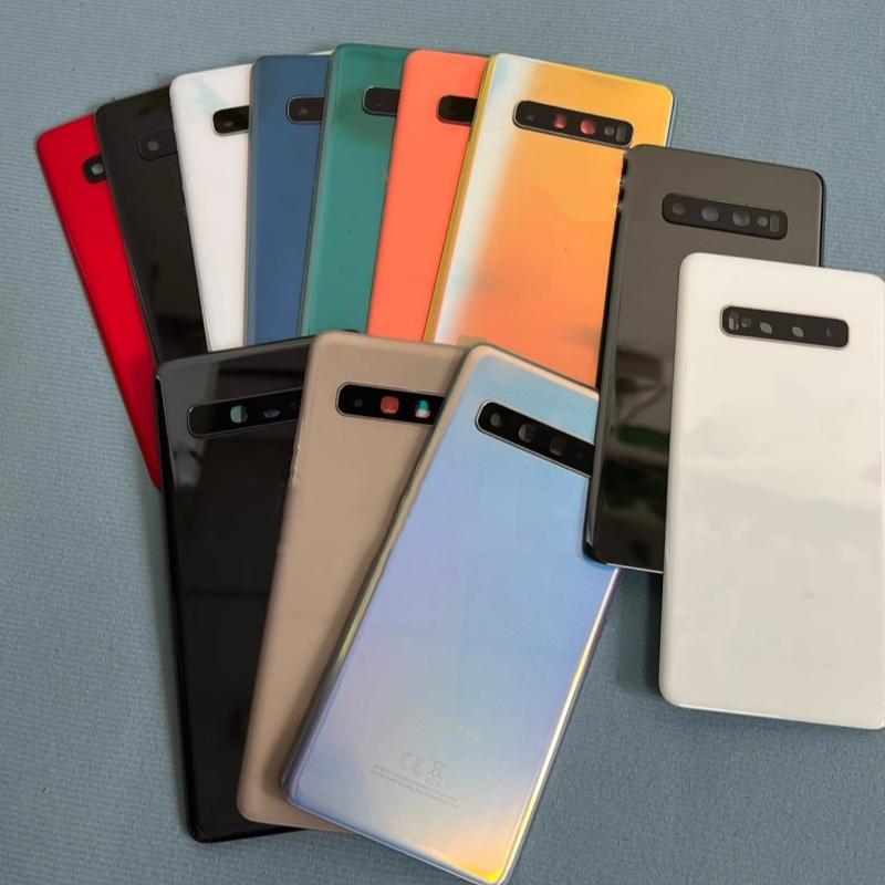 Back Glass Battery Cover for Samsung Galaxy S10 S10+ S10Plus S10 5G SM-G977N/B/U G9750 G9730 Back Cover Repair Parts Door