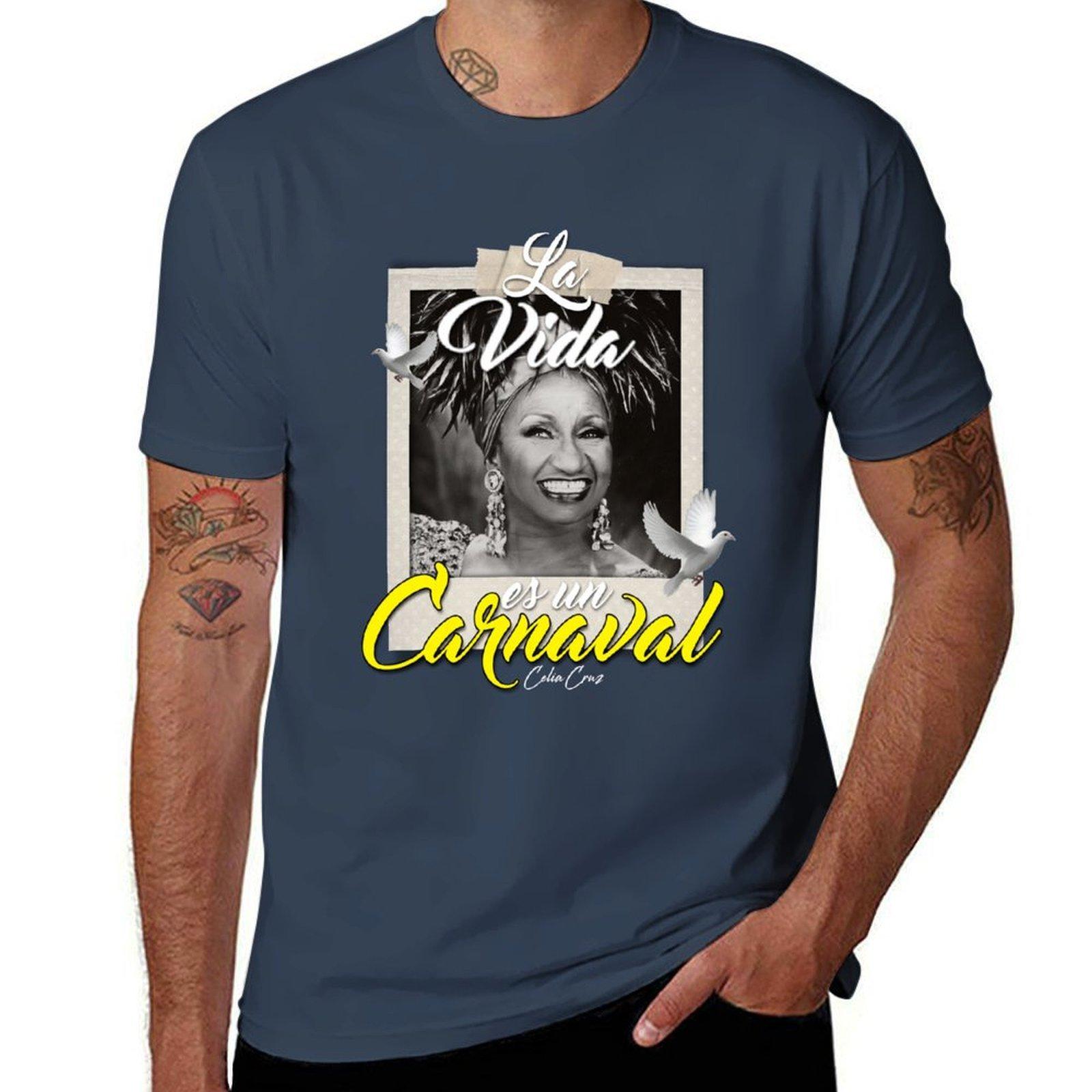 La Vida es un Carnaval Celia Cruz TShirt Simple Print Design TShirt S