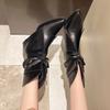 High Appearance Horizontal Sleeve Low Heel Pointed Bow Sexy Fashion All Comfortable Non-slip Breathable Fashion Boots for Women