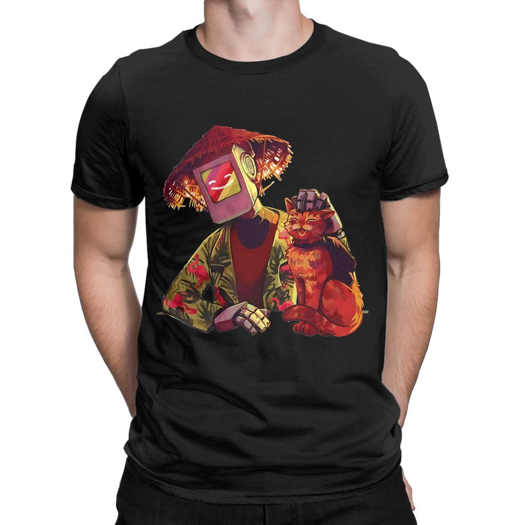 Stray Game Orange Novelty 100 Cotton TShirt Stray Tops Tees For Unisex