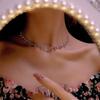 Irregular Super Fairy Light: Luxury Purple Zircon Rhinestone Short Necklace Clavicle Chain Accessory