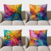 Home Decor Colorful Abstract Ink-Marbled Pattern Cushion Cover Suitable For Sofa Bedroom Car Pillow Cover