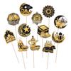 12/36Pcs Eid Mubarak Cupcake Topper Moon Star Mosque Cake Dessert DIY Decoration Islamic Muslim Party Baking Tool Ramadan 2025