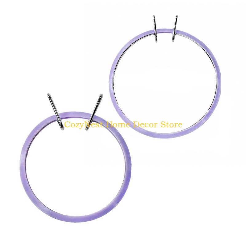 92MF 1 Set Embroidery Hoop Plastic Embroidery Frame Adjustable Crosses Stitching Hoop Craft Supplies For Hobbyists