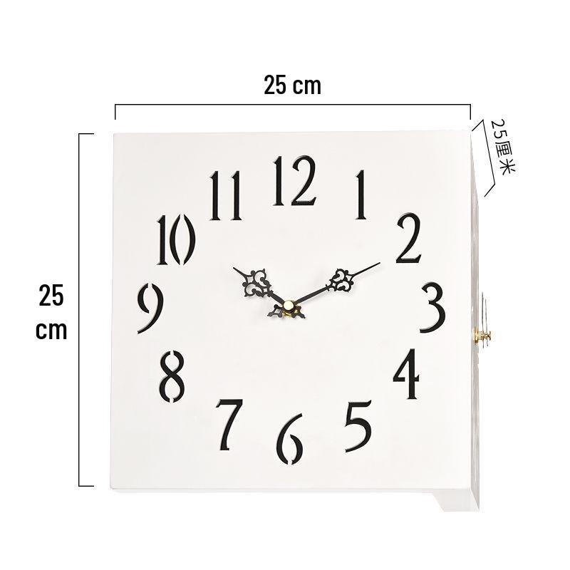 Modern Nordic Dual-Faced Silent Wall Clock for Living Room Decor
