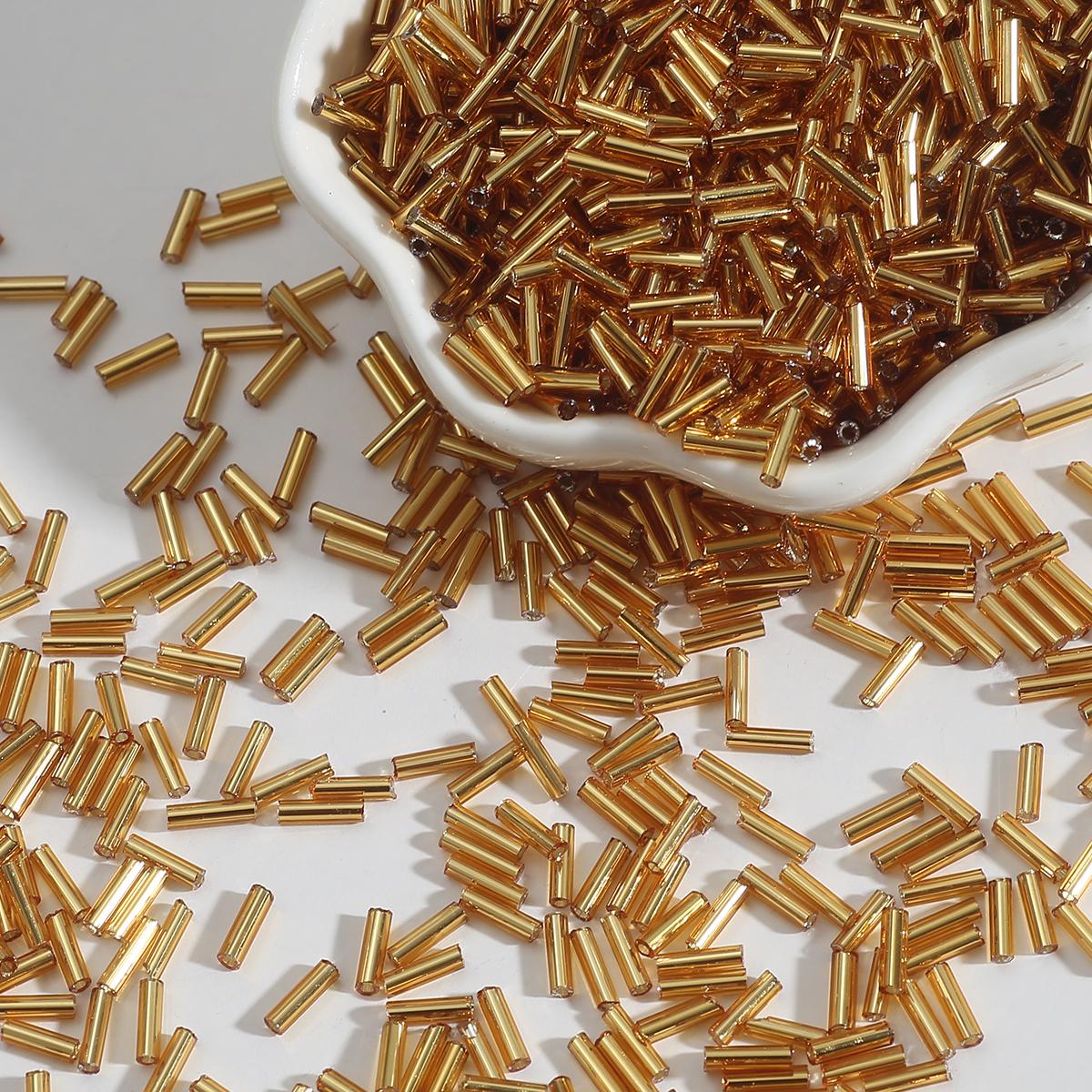 

300/700 шт чешские цилиндрические стеклянные бусины европейские семенные длинная трубка с двумя отверстиями свободные бусины для изготовления ювелирных изделий 2x7mm 300pcs