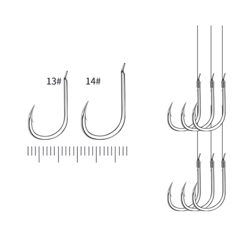 Wild Fishing Lake Giant Fish Hooks Tied Sub-line Double Hook Finished Anti-winding Hook Set Fishing Gear Hook