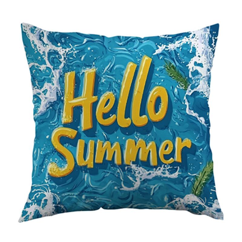 High Definition Printed Letters Pillow Cover Outdoor Vacation Atmosphere Living Room Bedroom Sofa Cushion Lumbar Cushion Cover