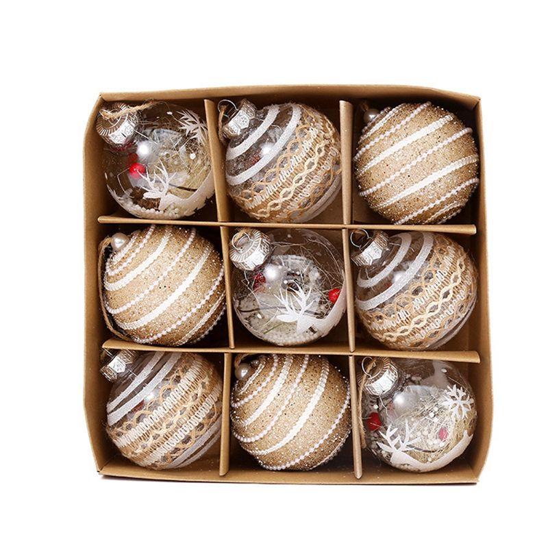 

AEE2-1Set Handmade Lace Christmas Ball Holiday Birthday Venue Layout Gift Ball Foam Christmas Gift Ball Exquisite Christmas Ball
