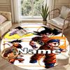 Custom Name Personalized Anime Print Round Rug, Versatile Home Decor Carpet, for Playroom, Apartment, Balcony, Entryway, Hallway Gift