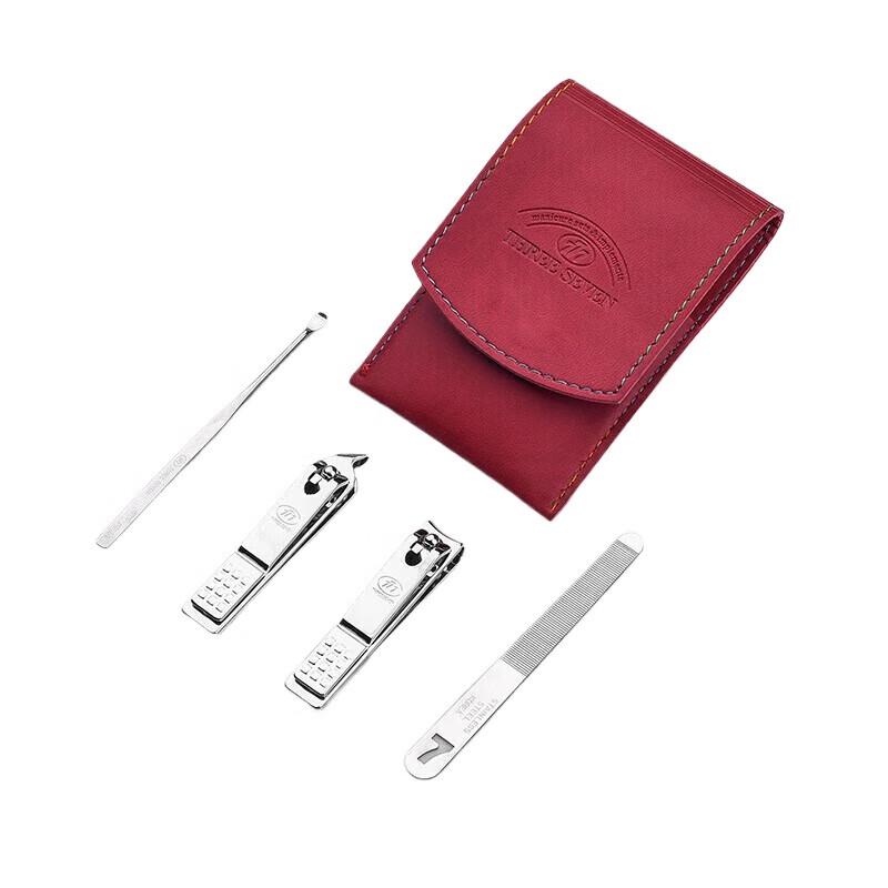 777 Three Seven 4-Piece Portable Carbon Steel Nail Care Set