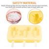 Cute Ice Cream Mould Heat-resistant Silicone Molds 3 Slots Non-stick Food Grade Animal Molds Baking Tool Kitchenware Kitchen