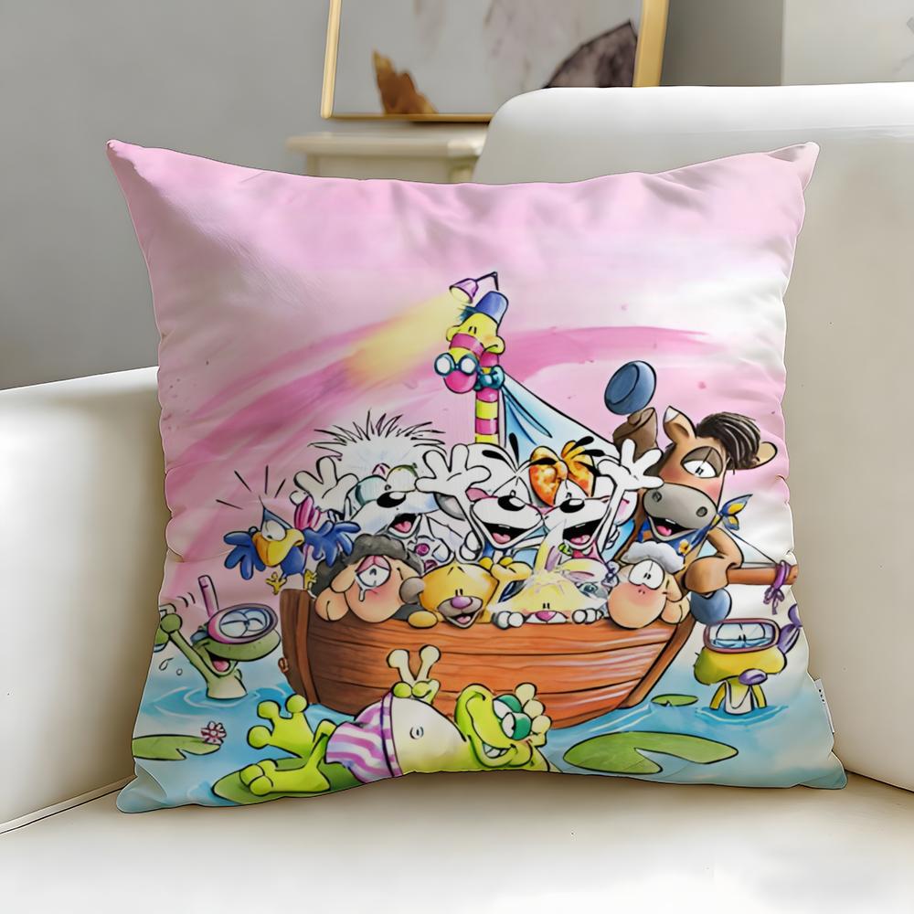 Klassischer Cartoon-Charakter Diddl Kissenbezug Weich & Leicht zu Waschen – Vielseitig für Sofa, Bett, Reise und Büro